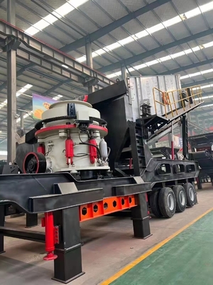 AC Motor High Capacity Mobile Cone Crusher and Screening Plant for Stone Crushing