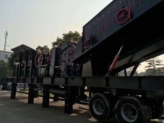146kw Mobile Jaw Crusher Plant with Feeder and Diesel Engine 1 Year After Sales Service