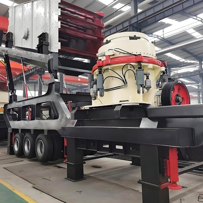 Customization Mobile Cone Crushing and Screening Station with 75-264.5kw Motor Power