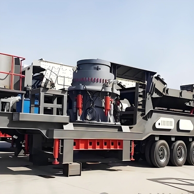 Customization Mobile Cone Crushing and Screening Station with 75-264.5kw Motor Power