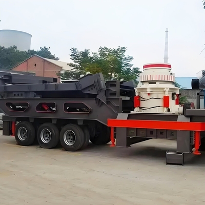 Customization Mobile Cone Crushing and Screening Station with 75-264.5kw Motor Power